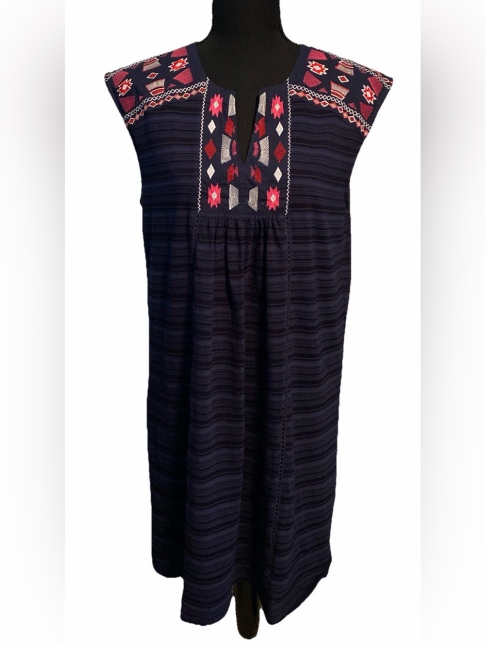 Artisan NY Women's Sleeveless Lined Size M Dress Beautiful Embroidery Boho